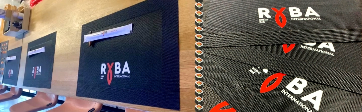 Плейсметы с логотипом для sushi bar RYBA International
